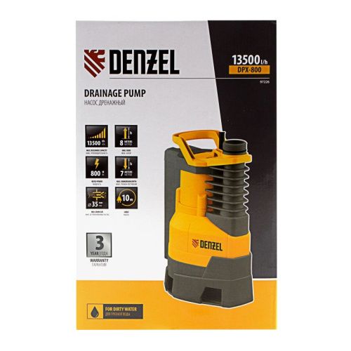 Дренажный насос Denzel DPХ800, Х-Pro-Tehinstrument