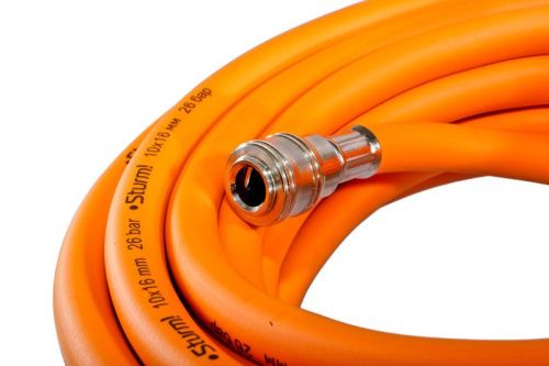 Шланг для компрессора комбинированный резиновый/ПВХ 10 м, 10x16 мм, соединение рапид  Sturm-Tehinstrument