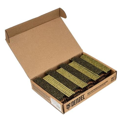 Гвозди для пнев. нейлера (крашен.), длина - 50 мм, диам. - 2,9 мм, 2000 шт. Denzel-Tehinstrument