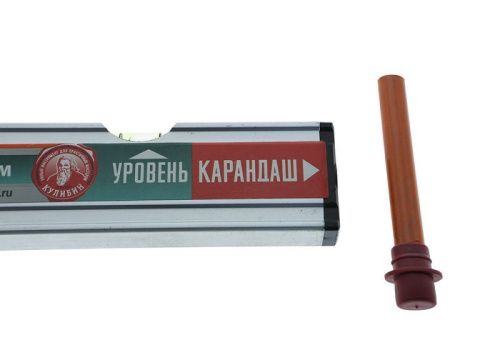 Угольник с уровнем и карандашом, 300мм, стальной, серия Кулибин,  Sturm-Tehinstrument