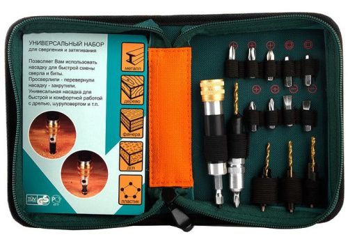 Набор сверел с адаптером для быстрой смены бит и сверел  Sturm-Tehinstrument