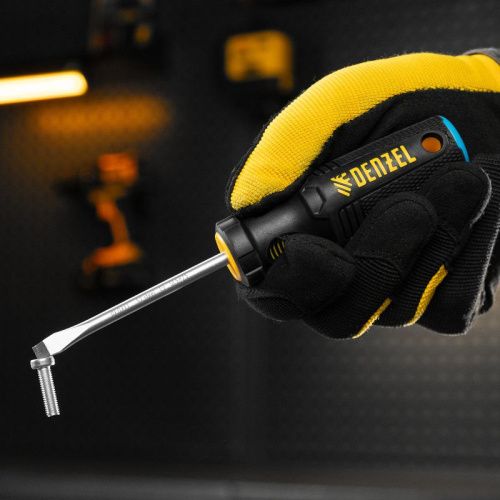 Отвертка, SL5x75 мм, S2, 3к рукоятка Denzel-Tehinstrument