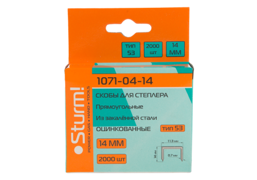 Скобы для степлера  Sturm 1071-04-14-Tehinstrument