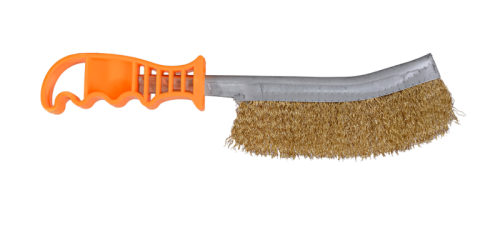 Щётка из латунированной стали с пластиковой ручкой 240мм Вихрь-Tehinstrument