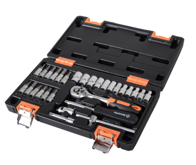 Набор инструментов, 1/4" , CrV, пластиковый кейс 29 предм Вихрь-Tehinstrument