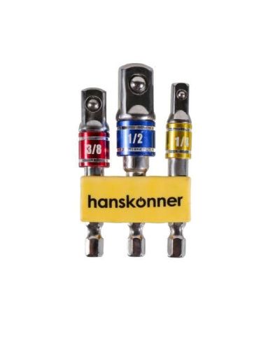 Набор адаптеров для торцевых головок 1/4", 3/8", 1/2" Hanskonner-Tehinstrument