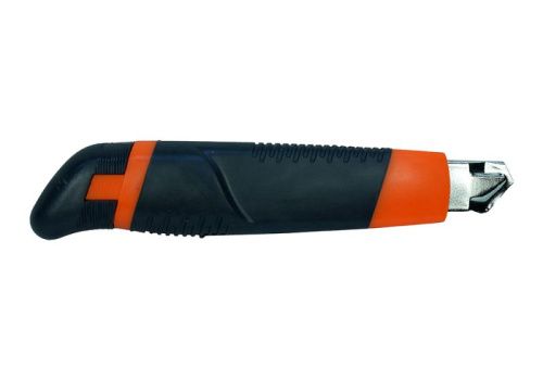 Нож строительный 18мм, винтовой фиксатор,  металлическая направляющая,  Sturm-Tehinstrument