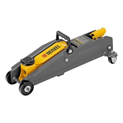 Домкрат гидравлический подкатной, 2 т, 135-385 мм, в пласт. кейсе Denzel-Tehinstrument