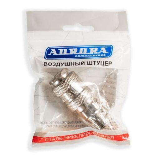 Штуцер мама с наружной резьбой 3/8M, никелированная сталь, уп. 1шт, Aurora-Tehinstrument