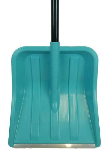 Лопата снегоуборочная 41х45 см, морозостойкий пластик, алюминевый черенок, бирюзовая  Sturm-Tehinstrument