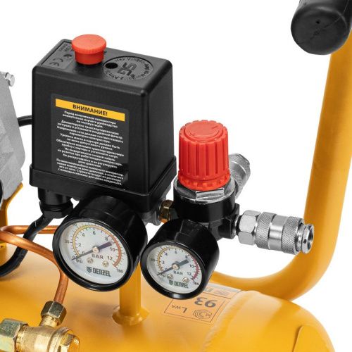 Компрессор воздушный, прямой привод DC1500/50, 1.5 кВт, 50 литров, 220 л/мин Denzel-Tehinstrument