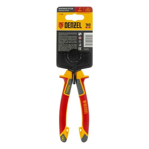 Бокорезы, диэлектрические рукоятки, до 1000 В, трехкомпонентные рукоятки, 160 мм Denzel-Tehinstrument